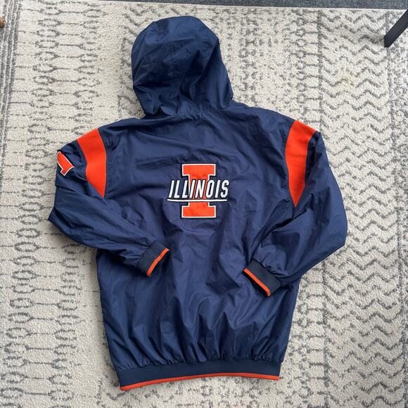 Vtg Russell Athletics University of Illinois Fighting Illini Hooded Windbreaker - Picture 9 of 12